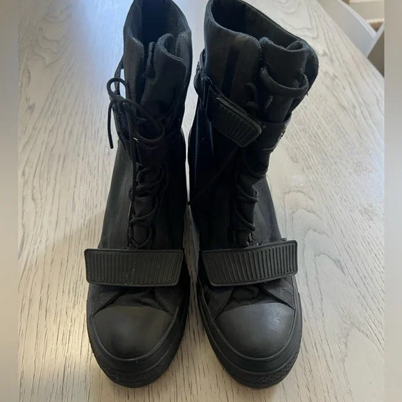 Converse Black Platform High-Top Sneakers - Picture 2 of 5